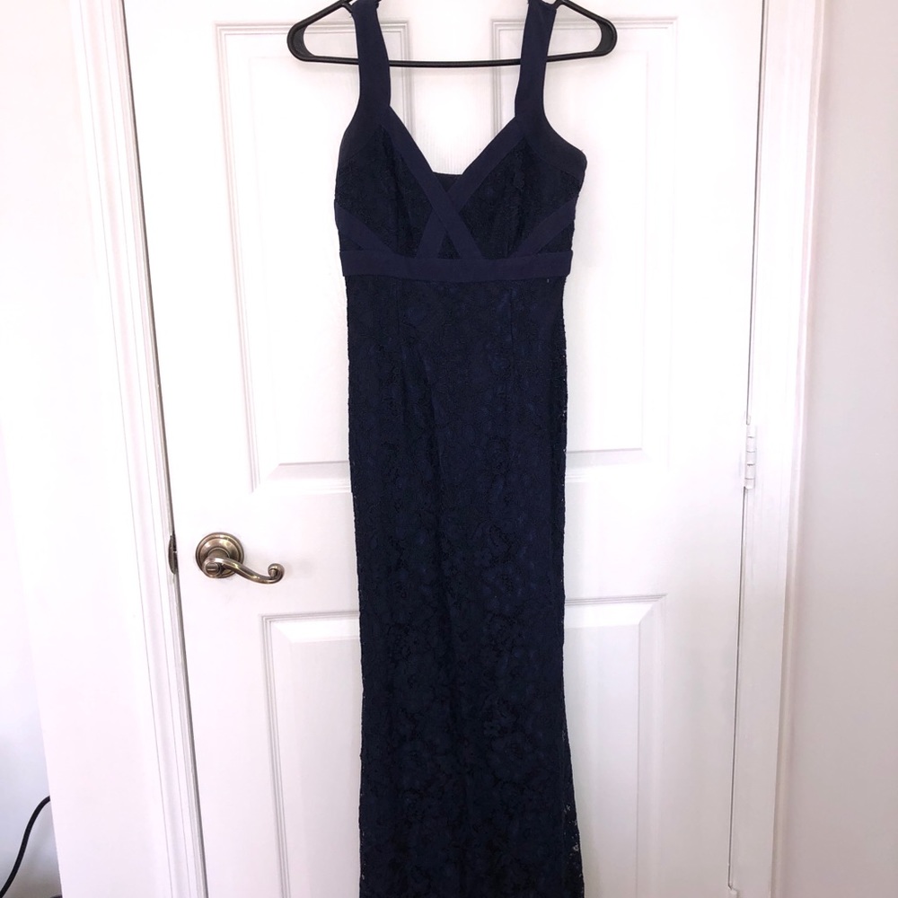 Navy Blue Lace Dress